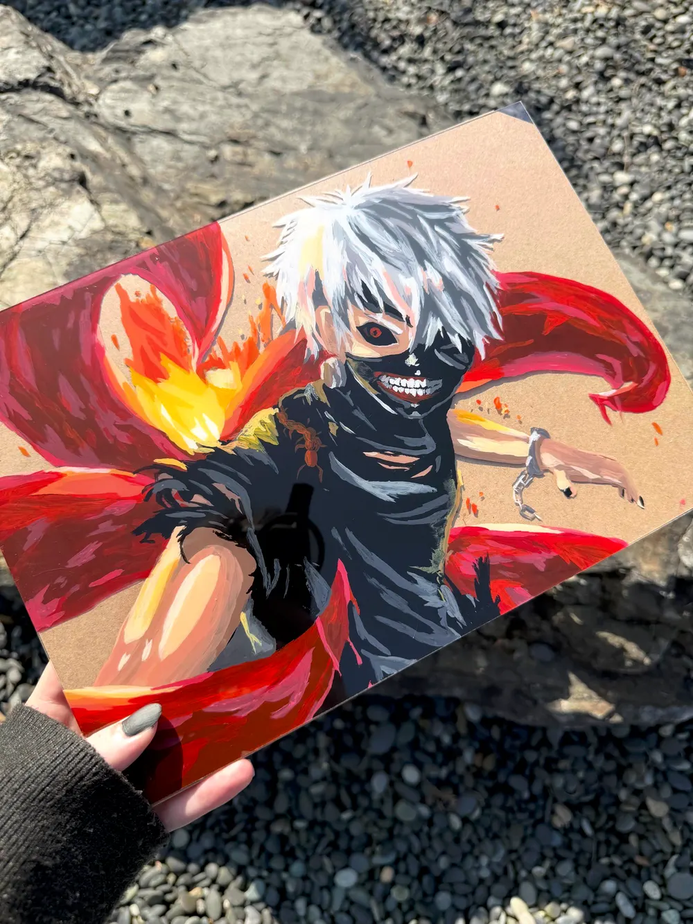 Ghoul painting on board