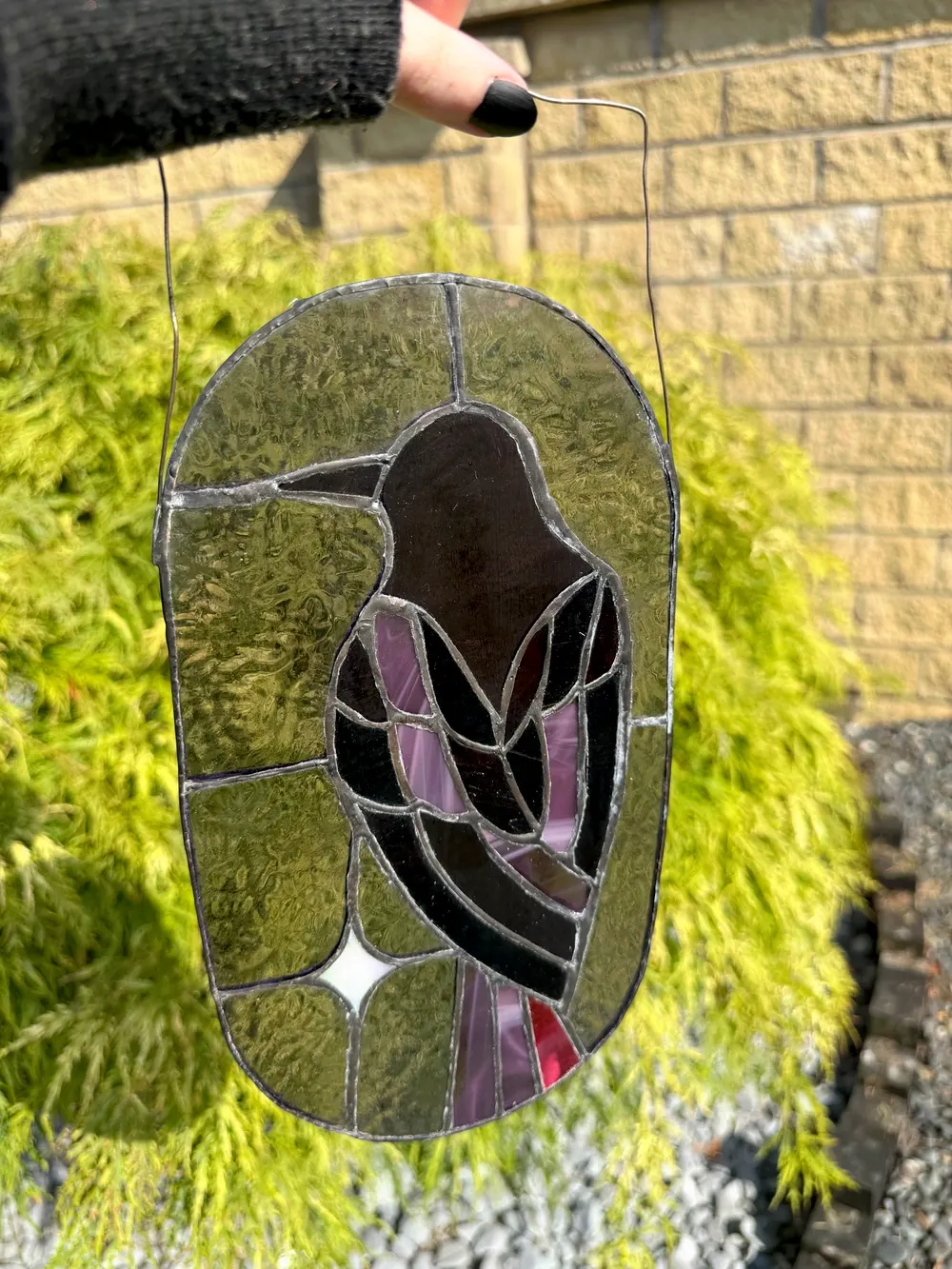 Stained-glass figure