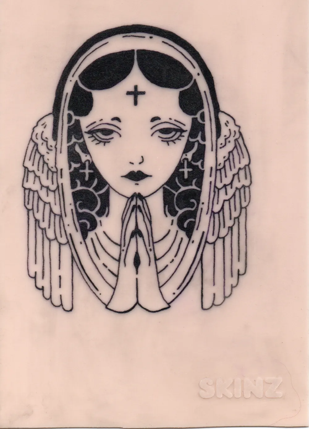 Praying angel girl