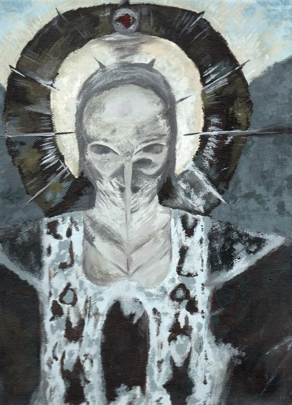 Pale religious figure