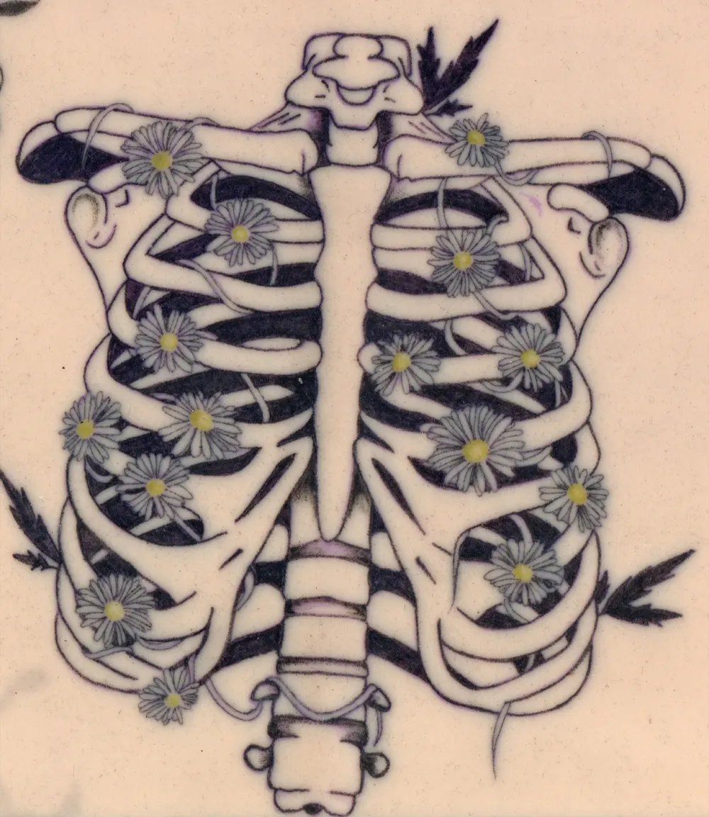 Ribcage + daisies